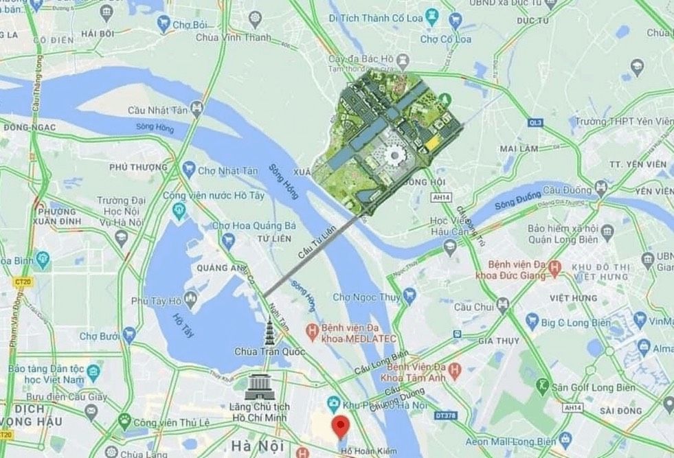Vị trí Vinhomes Global Gate trên bản đồ quy hoạch giao thông Đông Anh