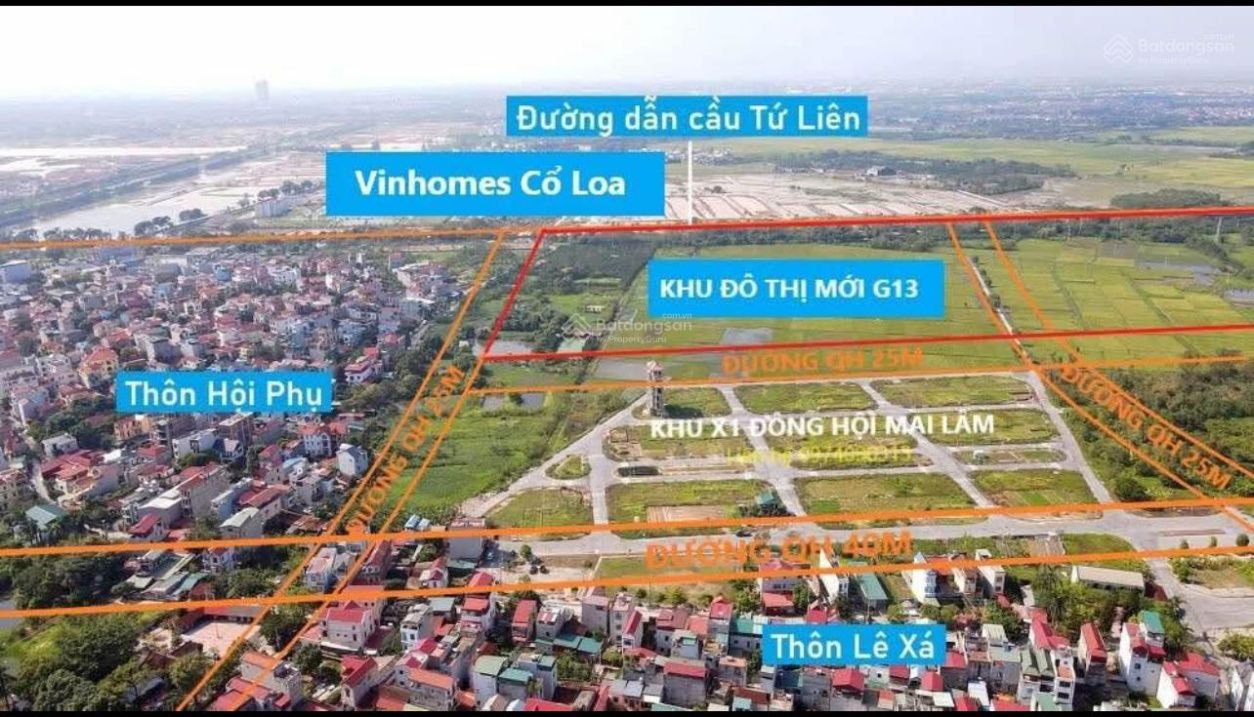 Bán lô đất X1 Đông Hộ 80m2 Mt 5m trục đường 40m nối Vin Cổ Loa - Cầu Tứ Liên giá rẻ thương lượng 3